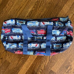 Pottery Barn Kids Navy Train Duffel Bag